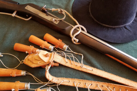 colonial gun and gunpowder