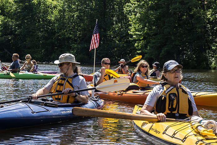 People in kayaks